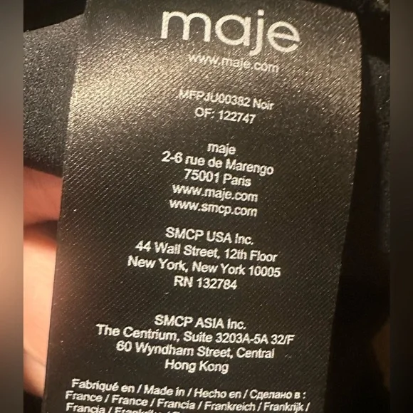 Maje “Josina” Black Faux Wrap Mid Thigh Skirt Size 40 (US 8) New Without Tags! - Picture 14 of 15